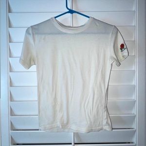 brandy melville - rose white crop top